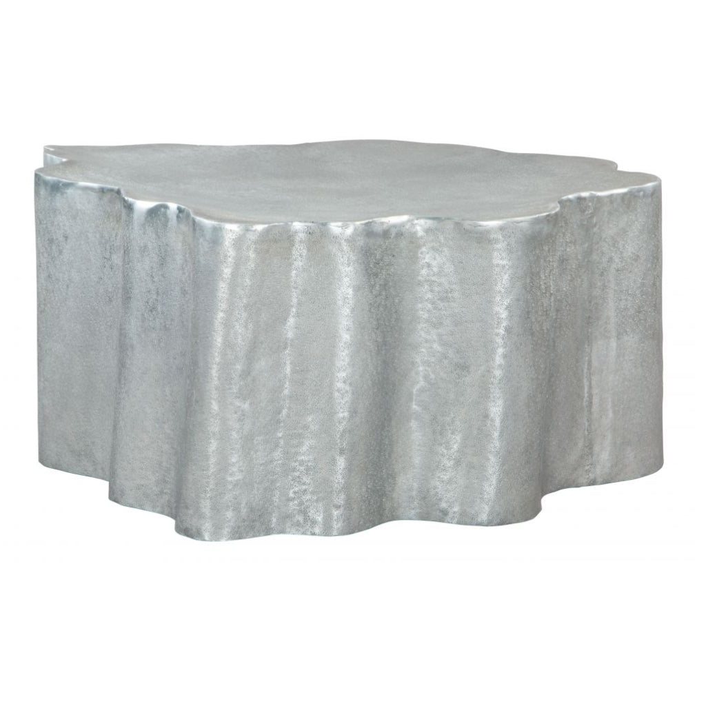 Aluminum Antique Silver Coffee Table