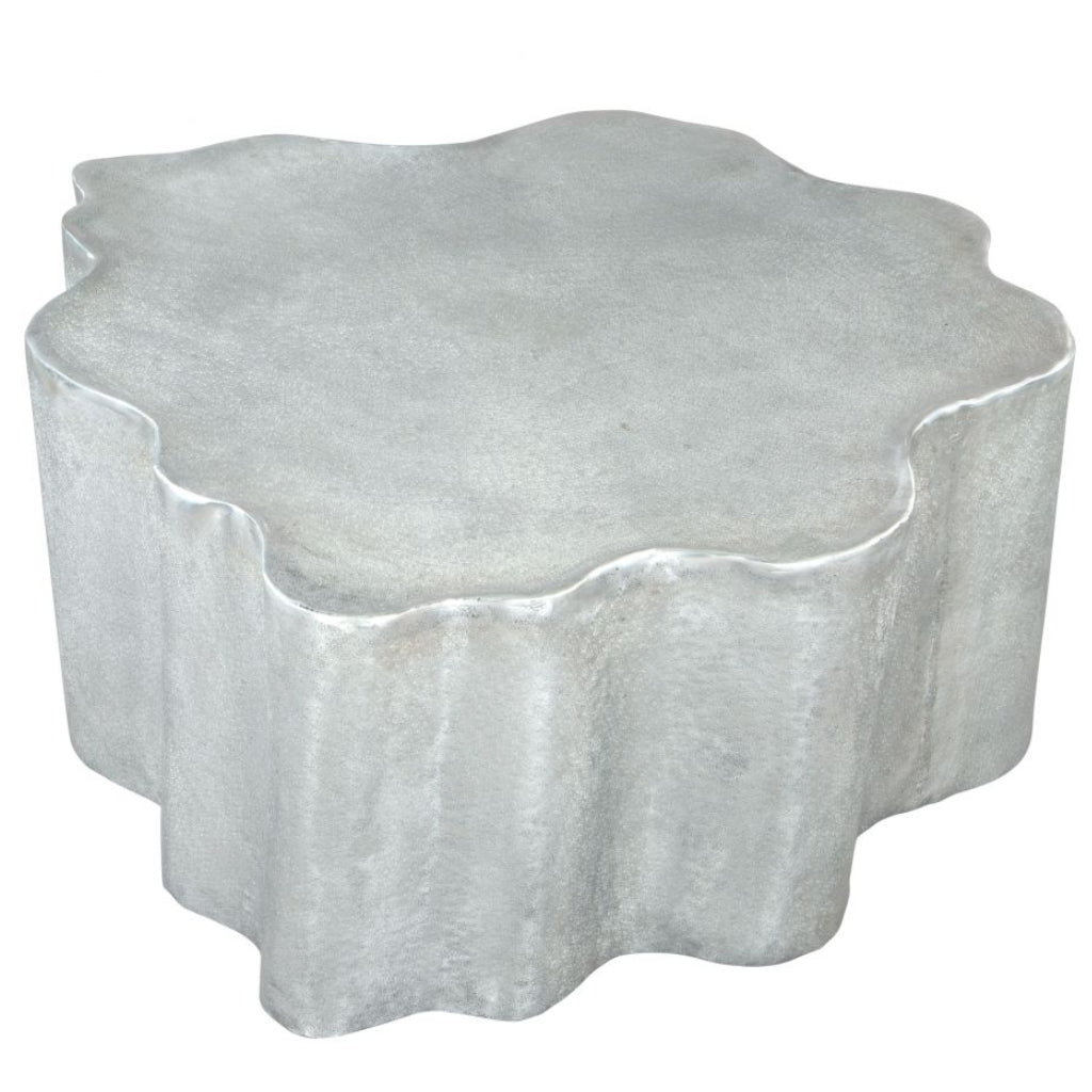 Aluminum Antique Silver Coffee Table