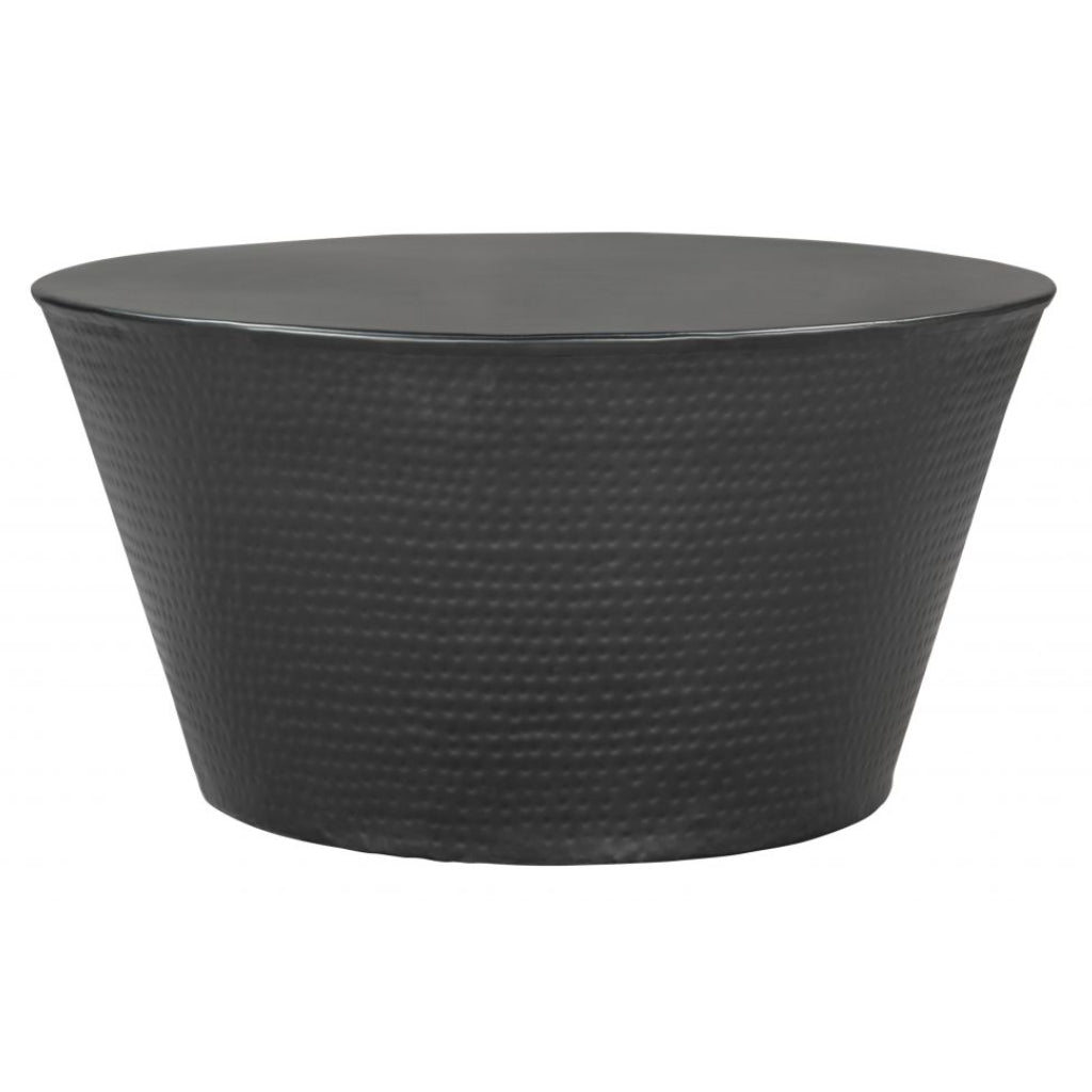 Geometric Round Black Coffee Table