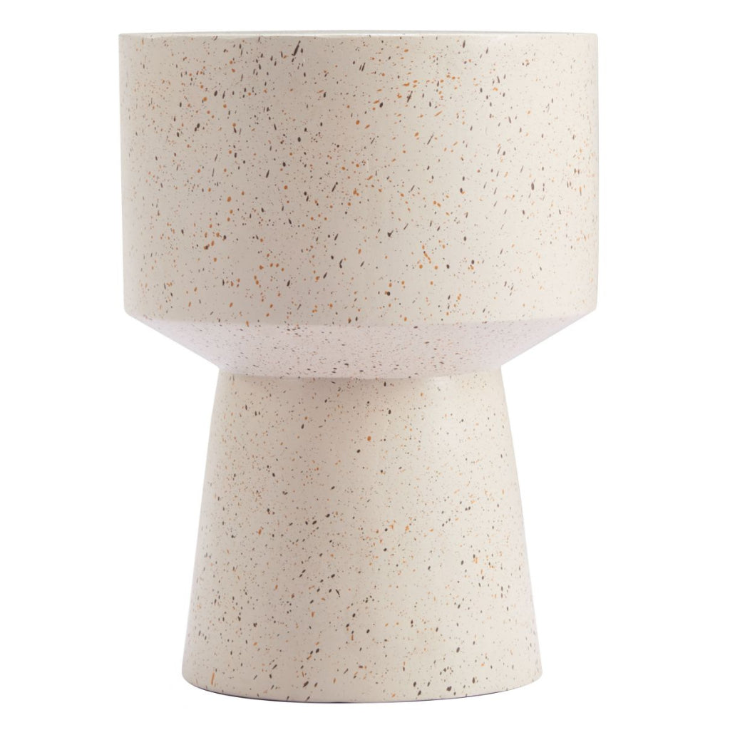 Terrazzo-Look Beige Side Table