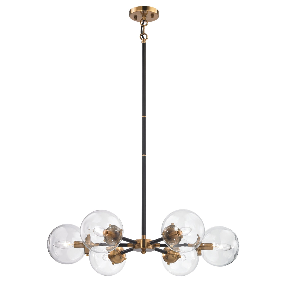 Midcentury Modern 6-Light Chandelier