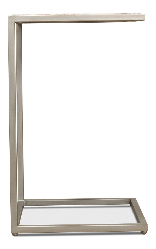 Silver Antique Accent Table