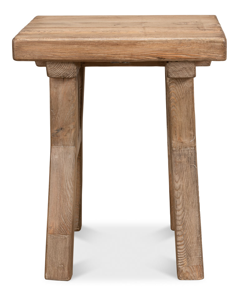 Natural Aged Tan Side Table