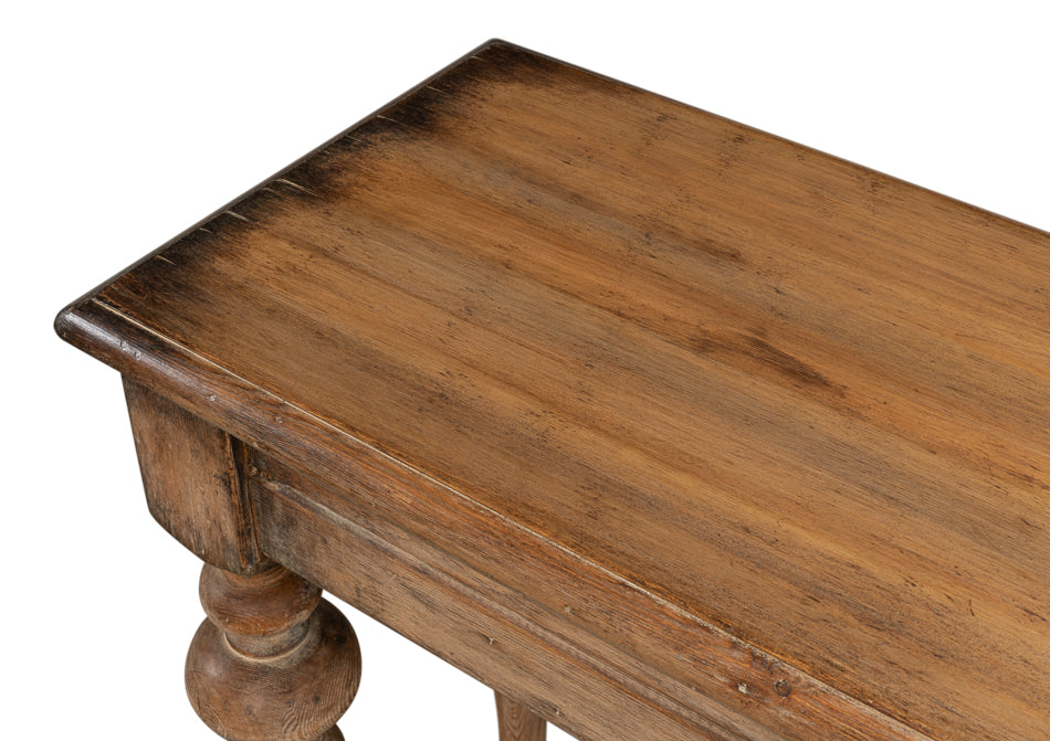 Transitional Brown Console Table