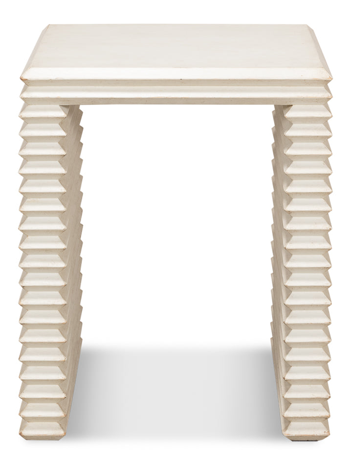Antique White Side Table