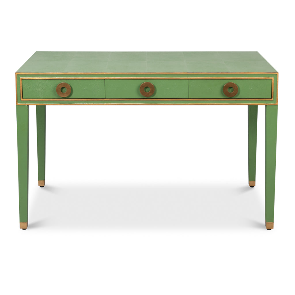 Green and Lining Gold Desk