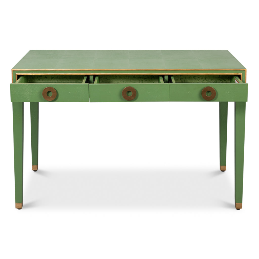Green and Lining Gold Desk