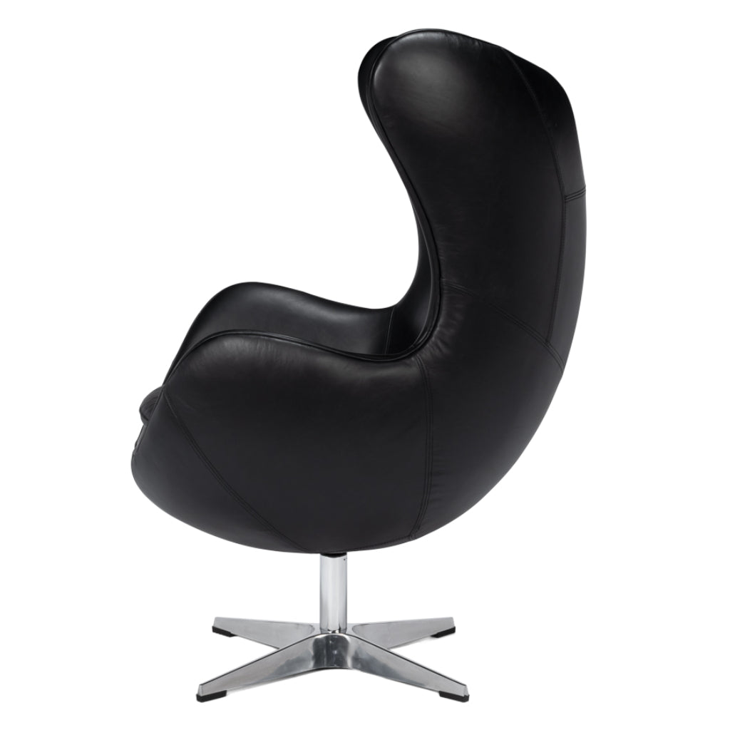 Mid 20th Century Onyx Black Egg Chair