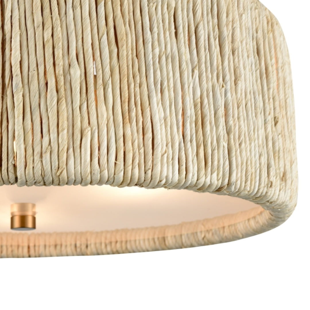 Abaca Rope Semi-Flush Ceiling Light
