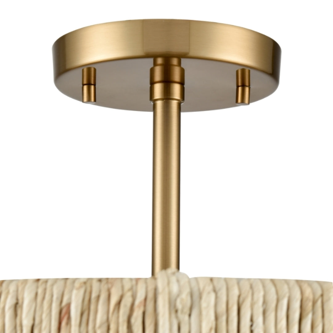 Abaca Rope Semi-Flush Ceiling Light