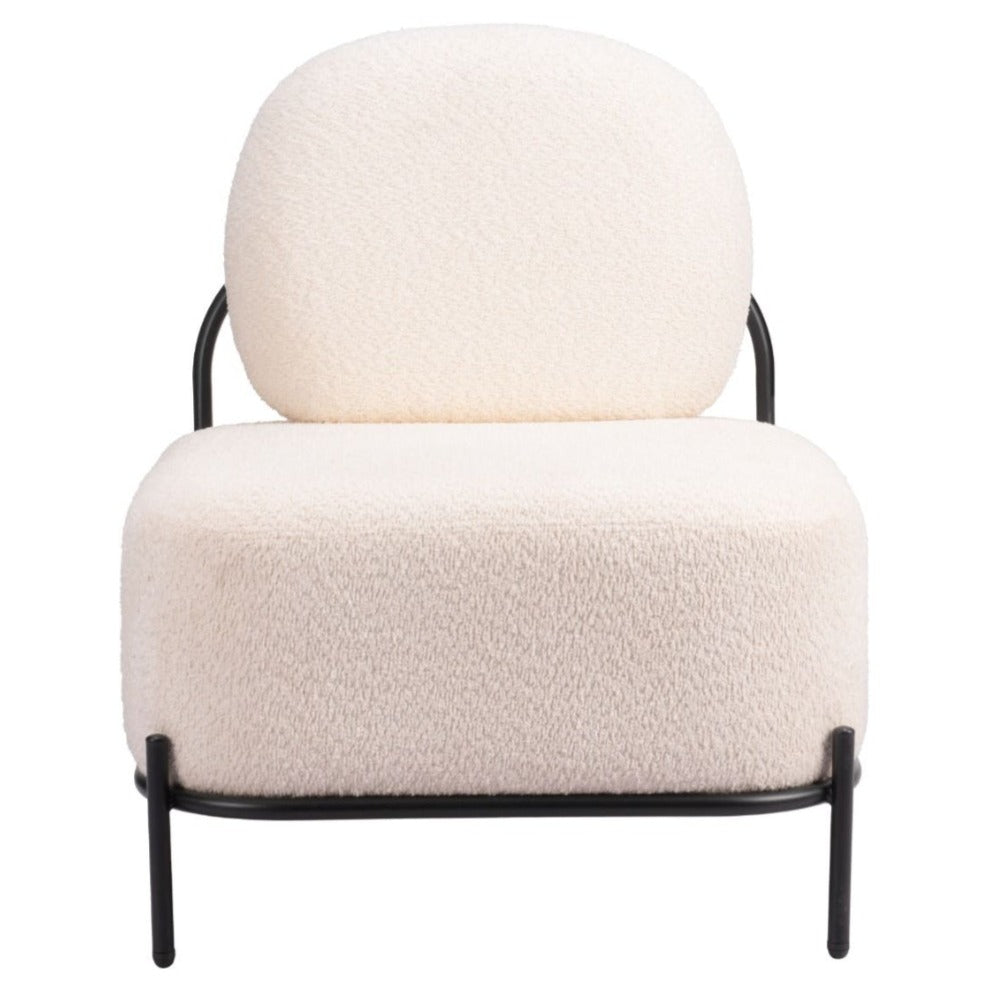 White Sherpa Accent Chair