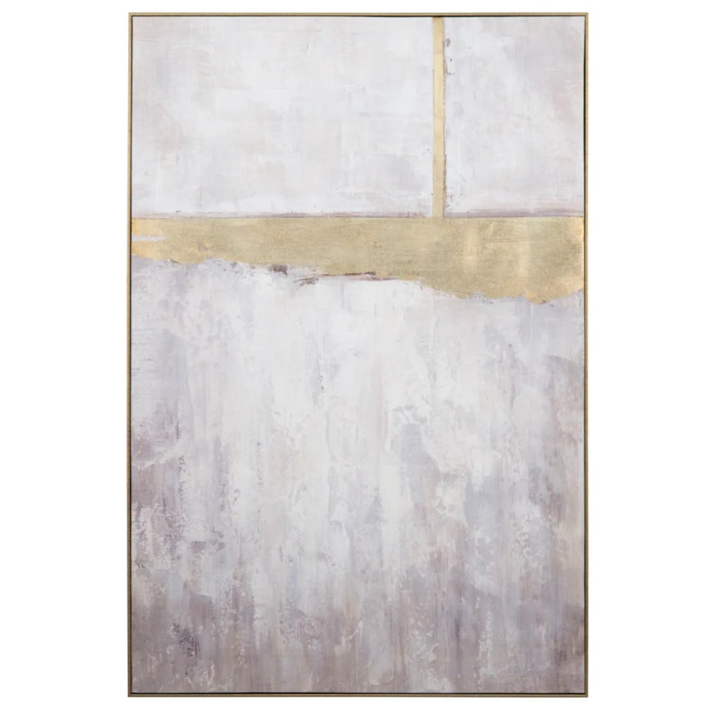 Abstract with Gold Foil Embellishments Wall Art