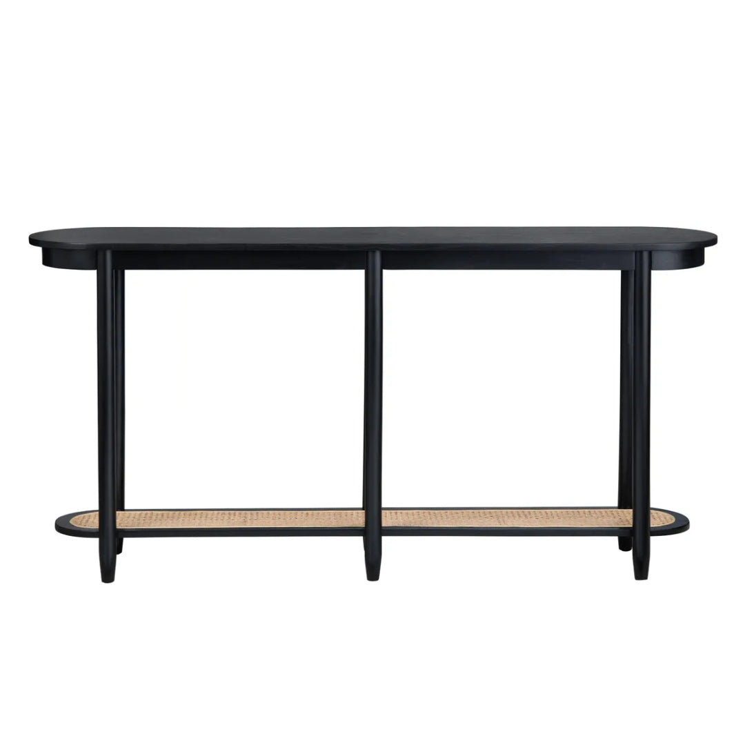 Black Rounded-Edge Console Table