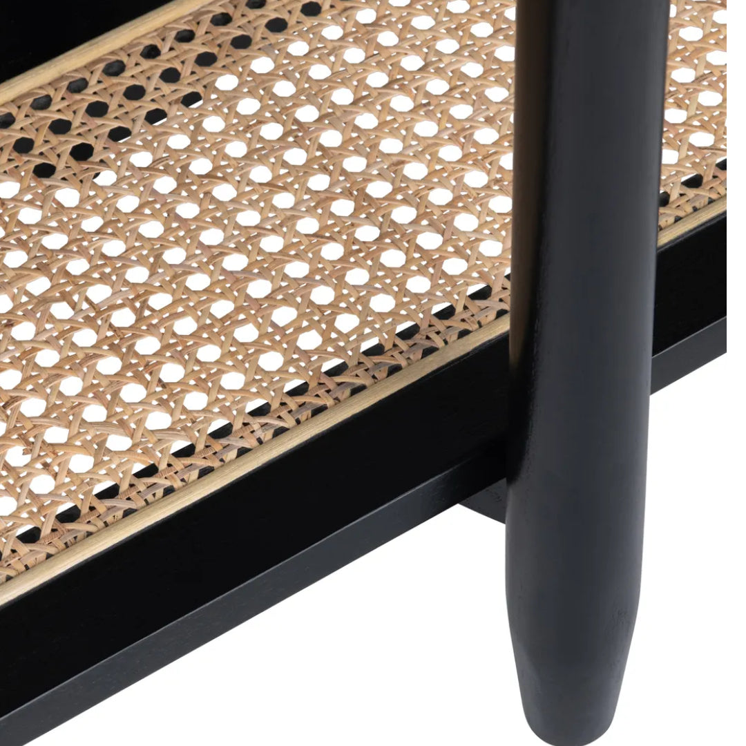 Black Rounded-Edge Console Table