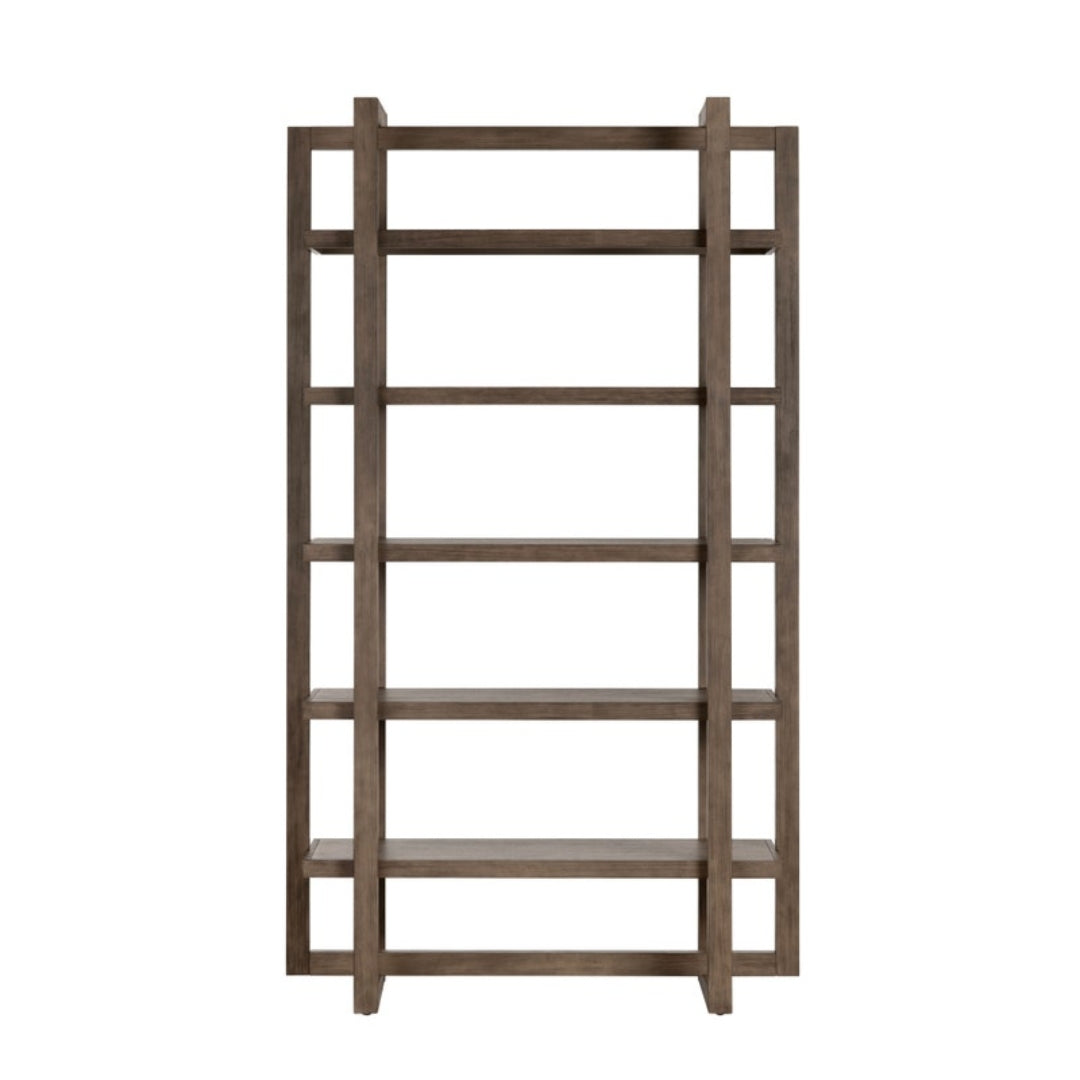 Contemporary Brown Wooden Bookshelf