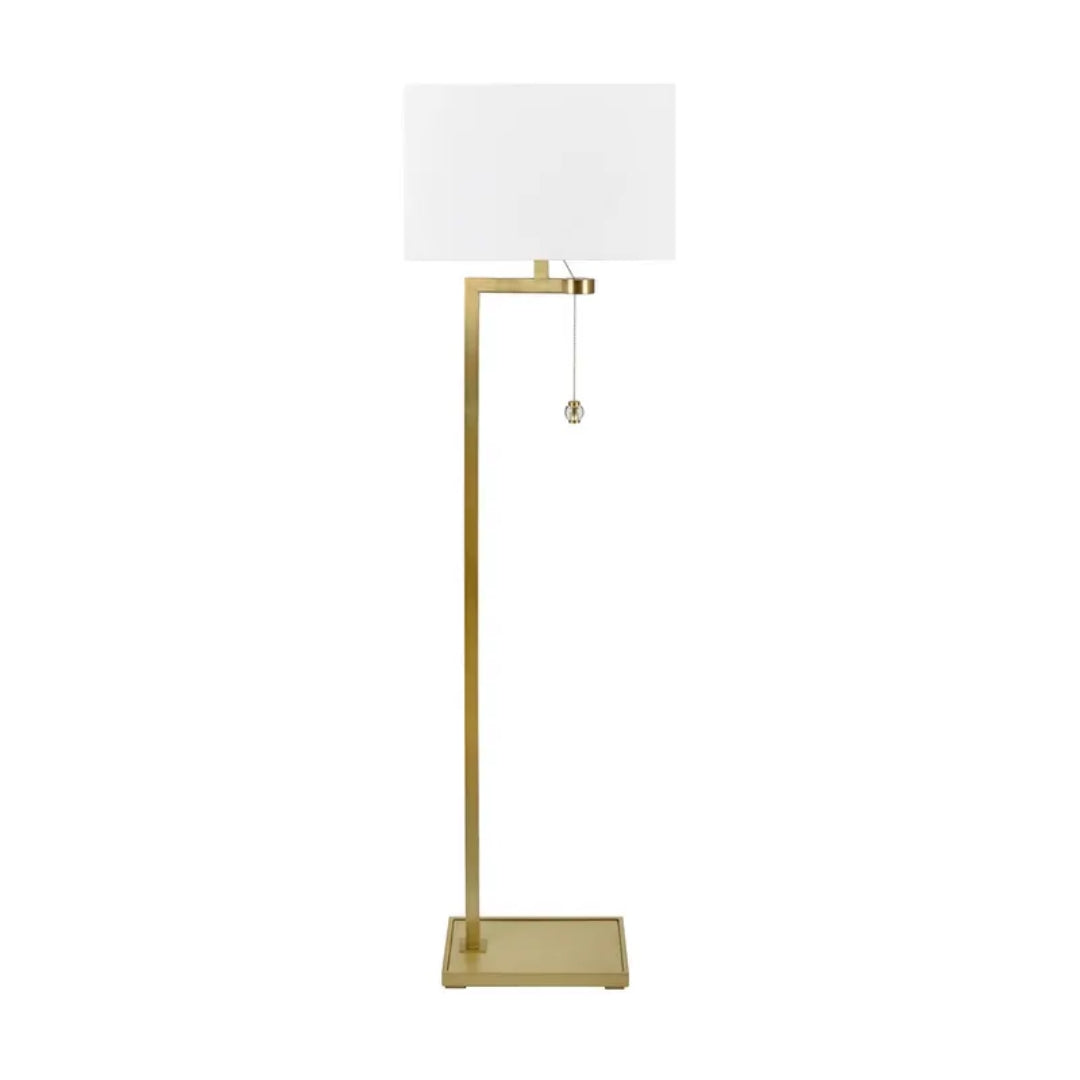 Crystal Pull Gold Metal Floor Lamp