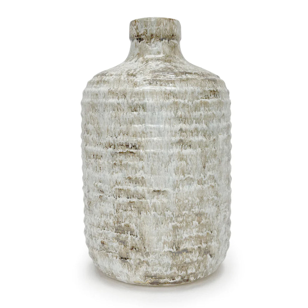 Distressed Olive Green Vase