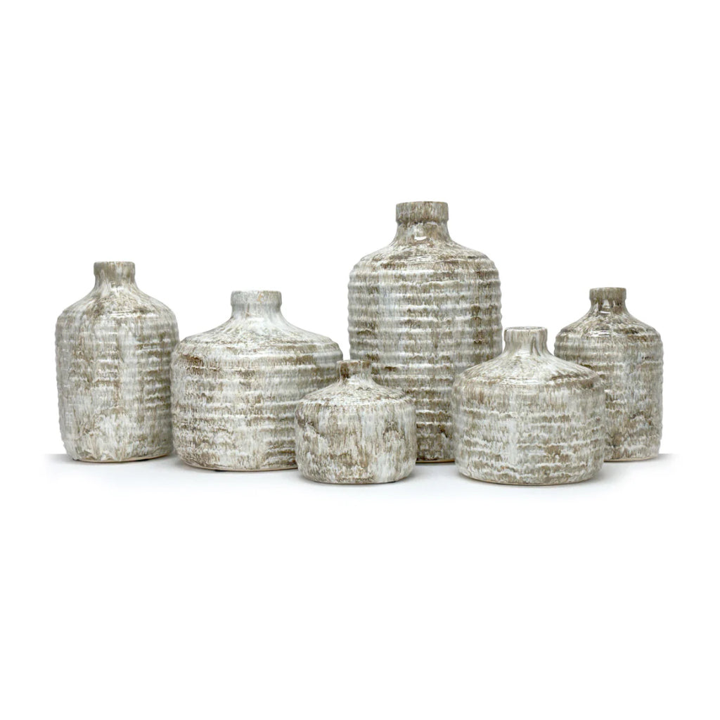Distressed Olive Green Vase