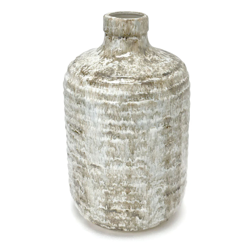 Distressed Olive Green Vase