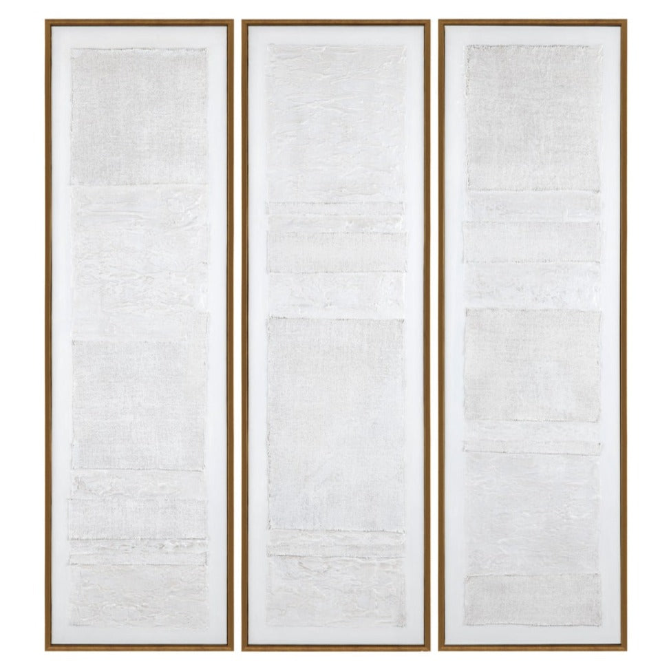 Three Tall White Wall Art