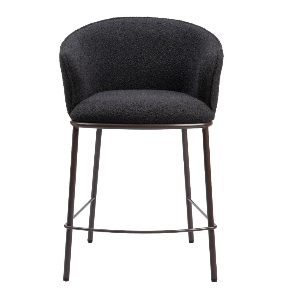 Teddy Black & Bronze Counter Stool