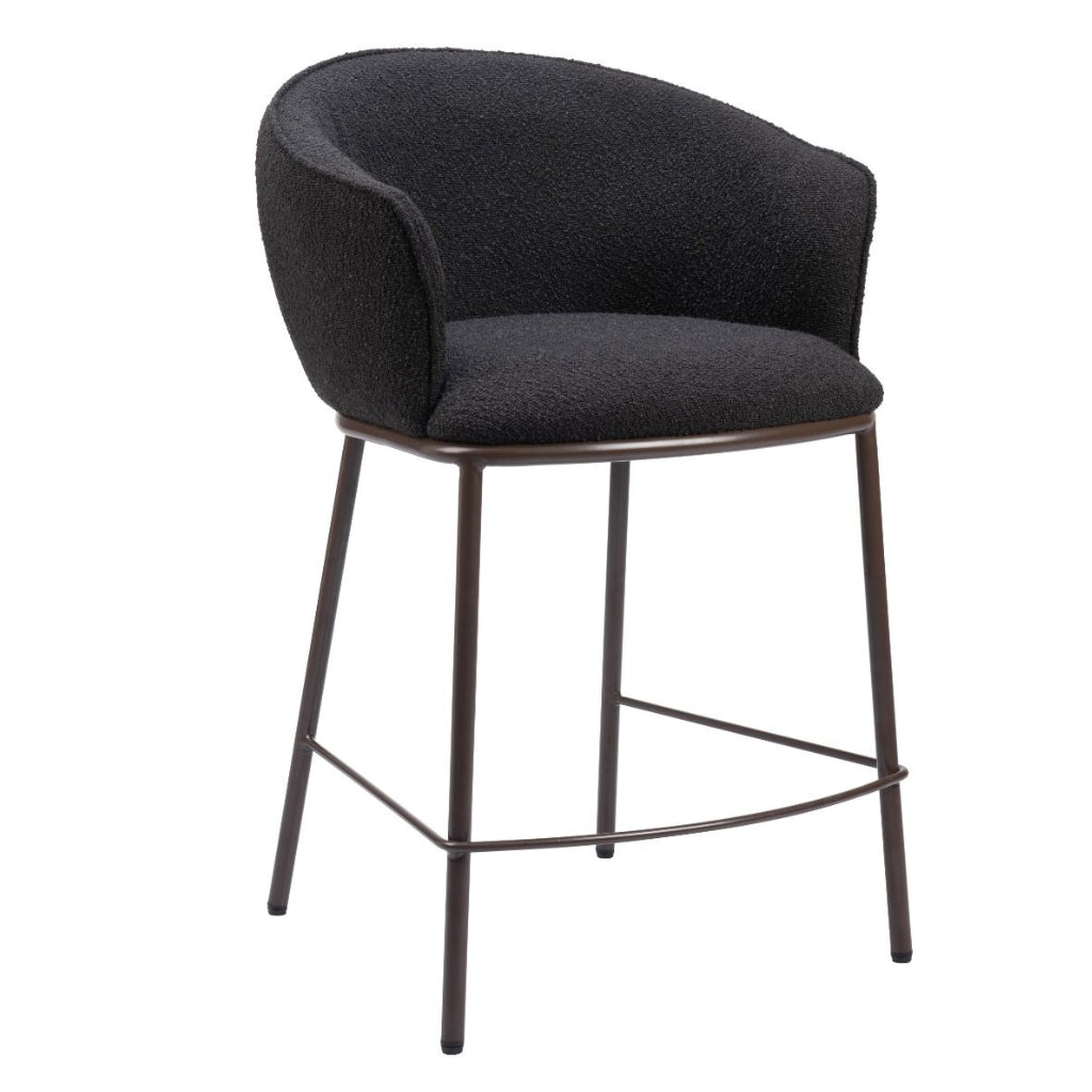 Teddy Black & Bronze Counter Stool