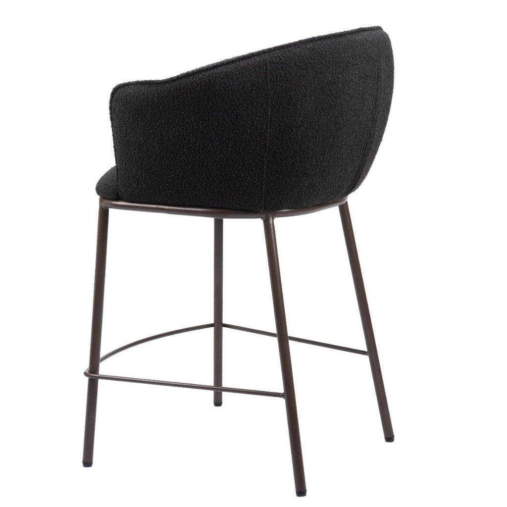 Teddy Black & Bronze Counter Stool