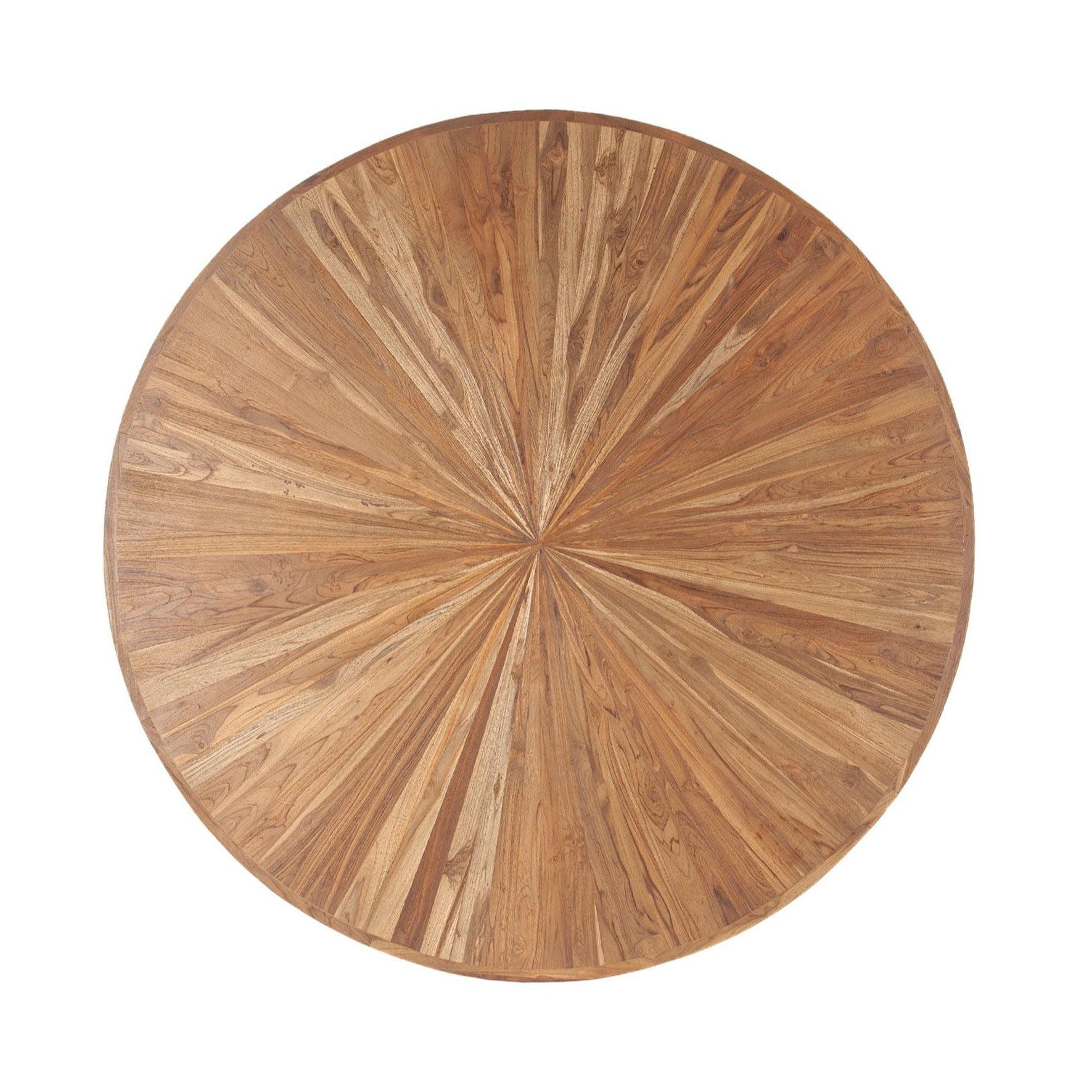Brown Round Dining Table with Octagonal Base