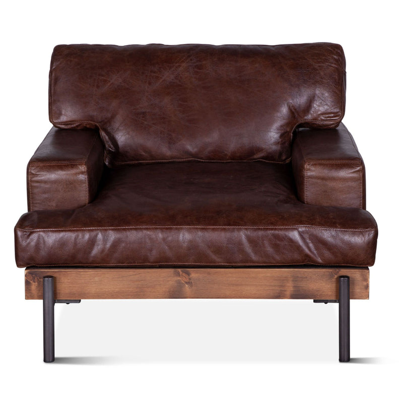 Portofino Industrial Brown Lounge Chair