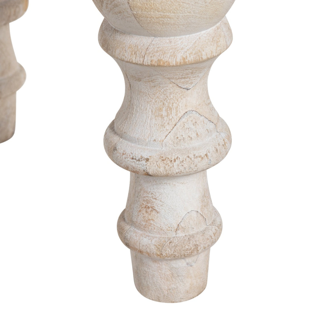 Whitewashed Harvest Console Table