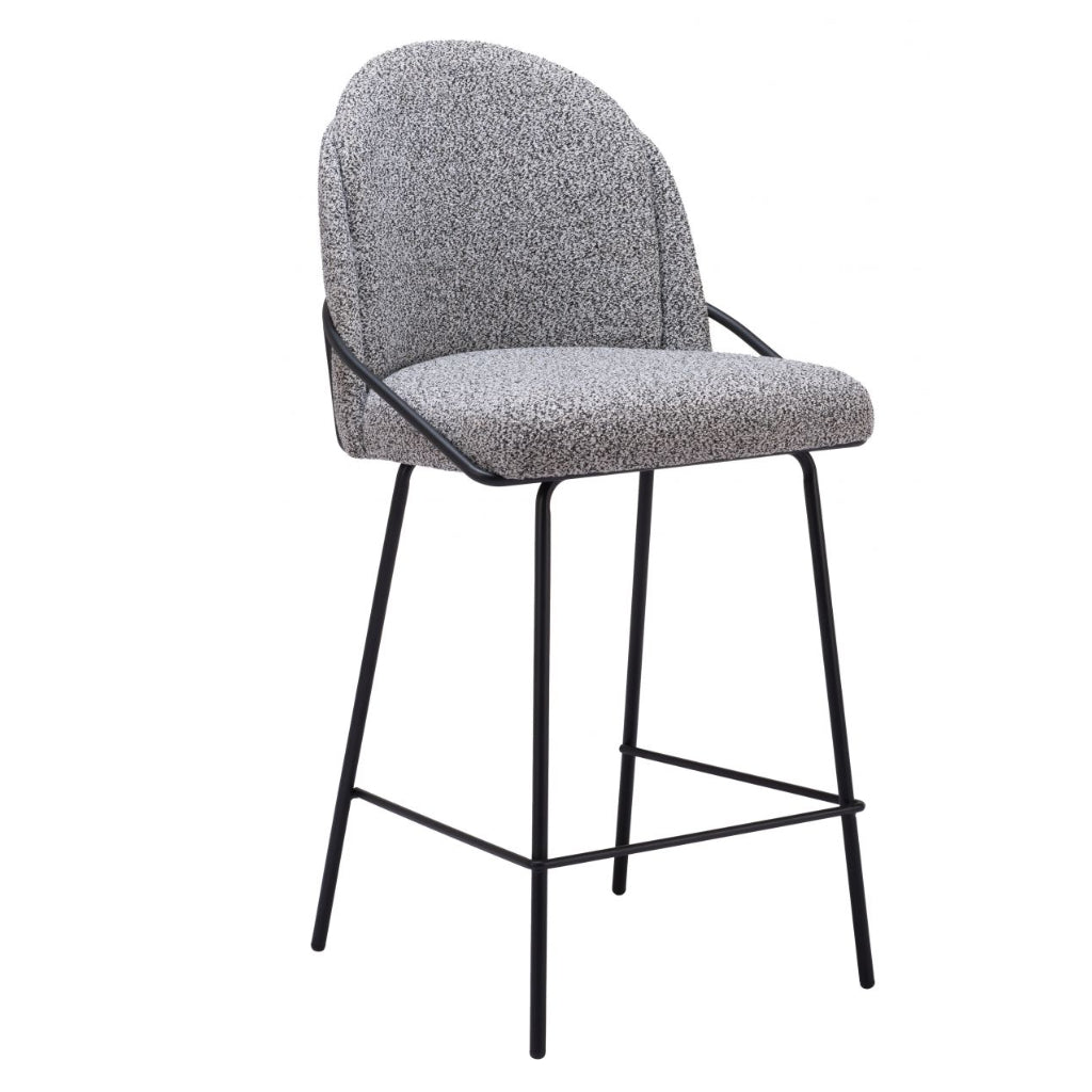 Shearling Fabric Counter Stool