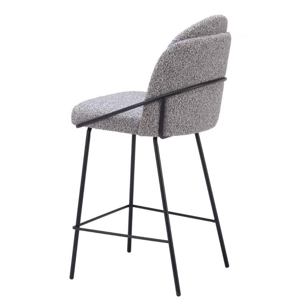 Shearling Fabric Counter Stool