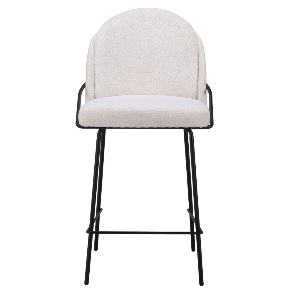 Shearling Fabric Counter Stool