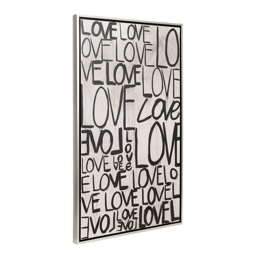 2-Pc Love Scribble Hand Painted Wall Art