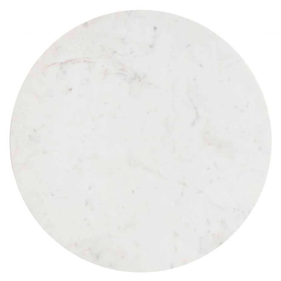 Round White & Natural Coffee Table