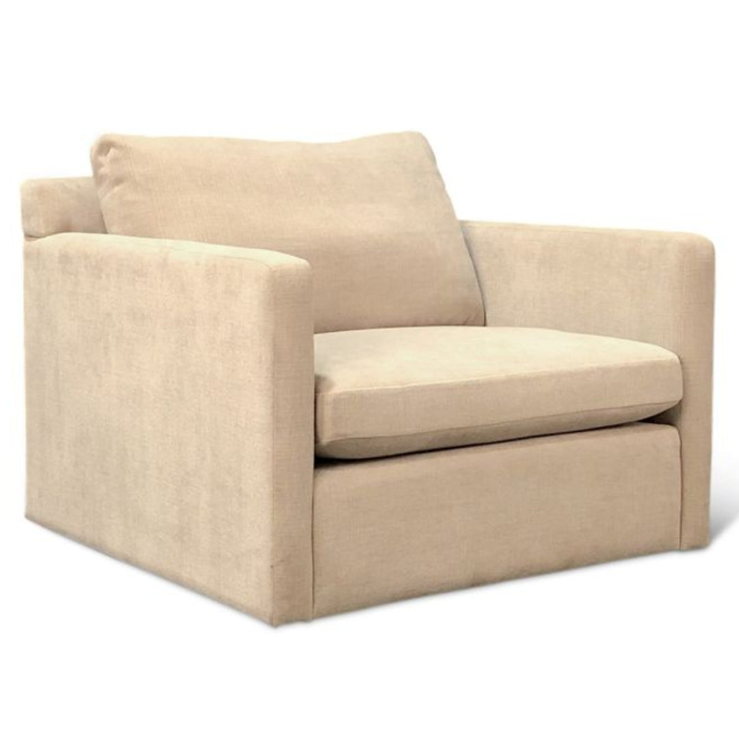 Oat Chenille Fabric Accent Chair