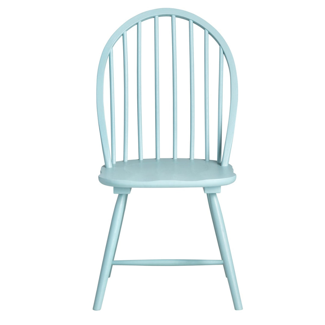 Parker Light Blue Slat Back Dining Chair - Pair