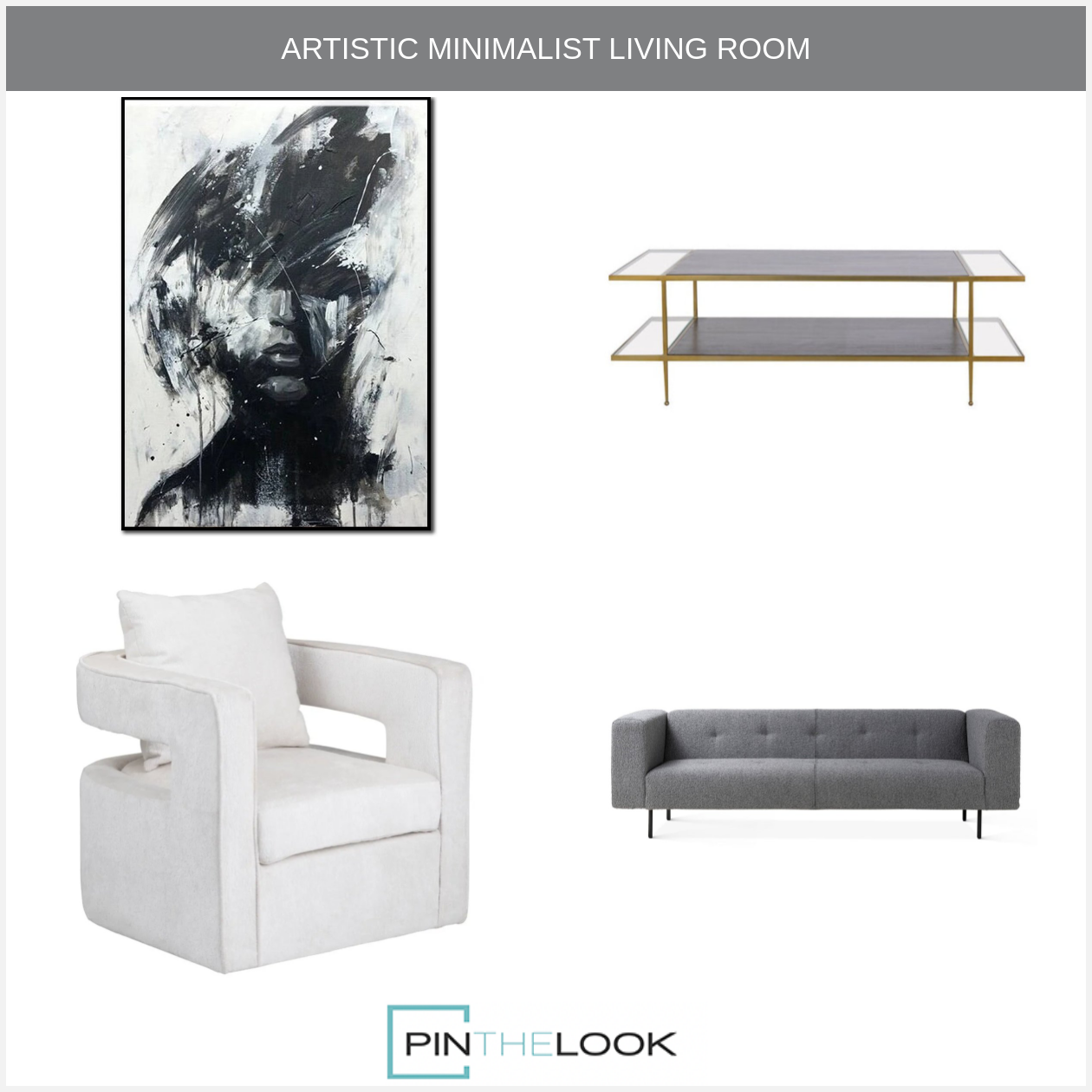 Modern White Upholstered Accent Chair