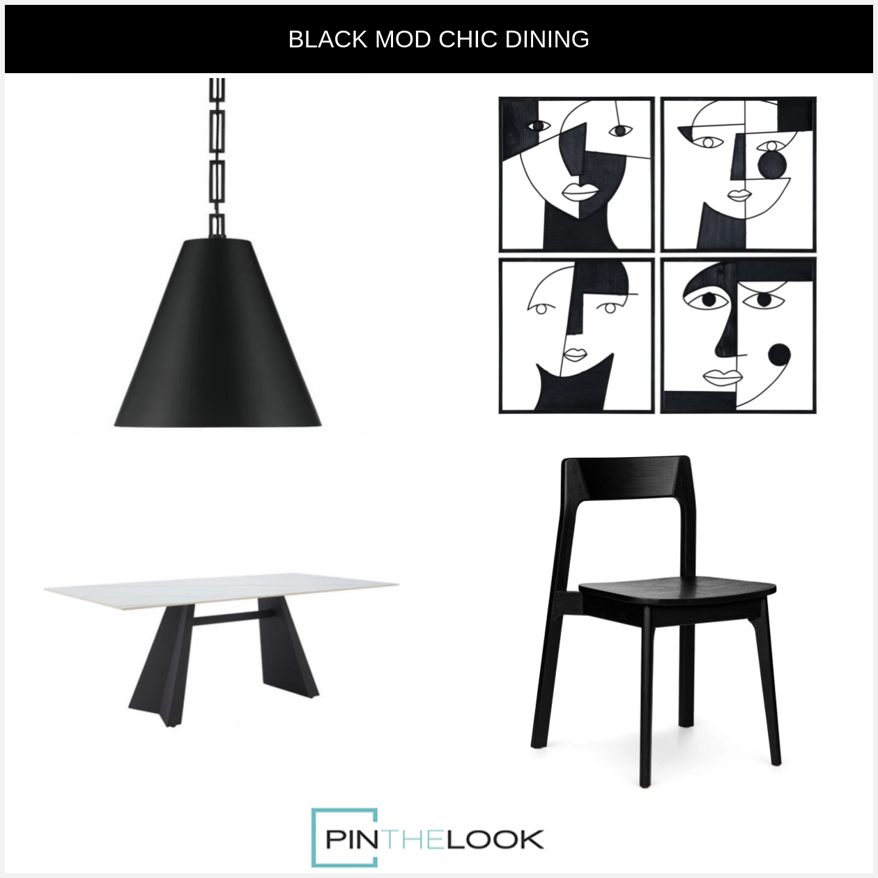3-Light Two-Tone Black Gold Chandelier