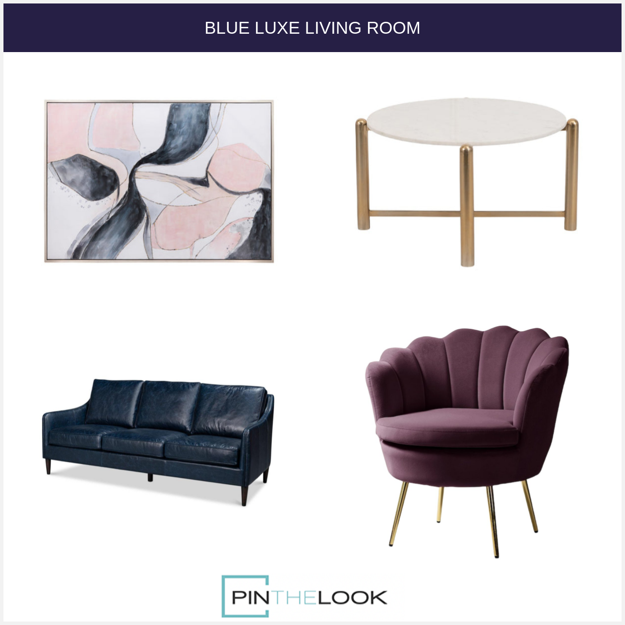 Rounded White Gold Coffee Table
