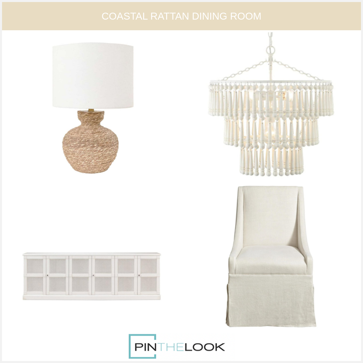 Tiered White Beaded Chandelier