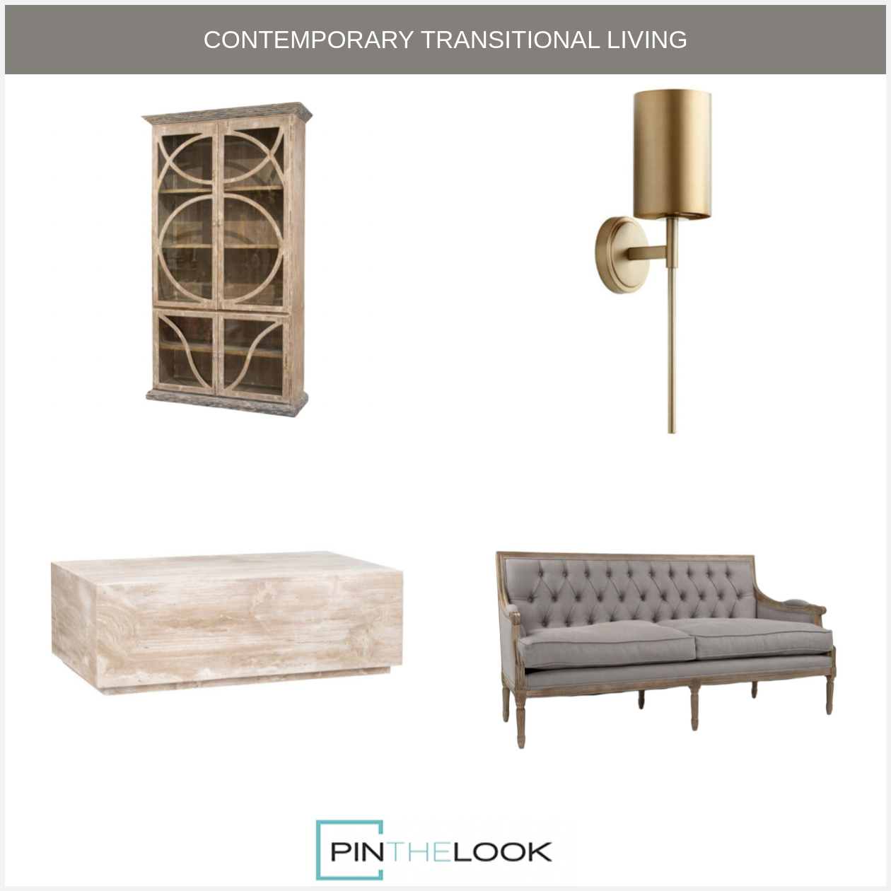 Polished Travertine Cocktail Table