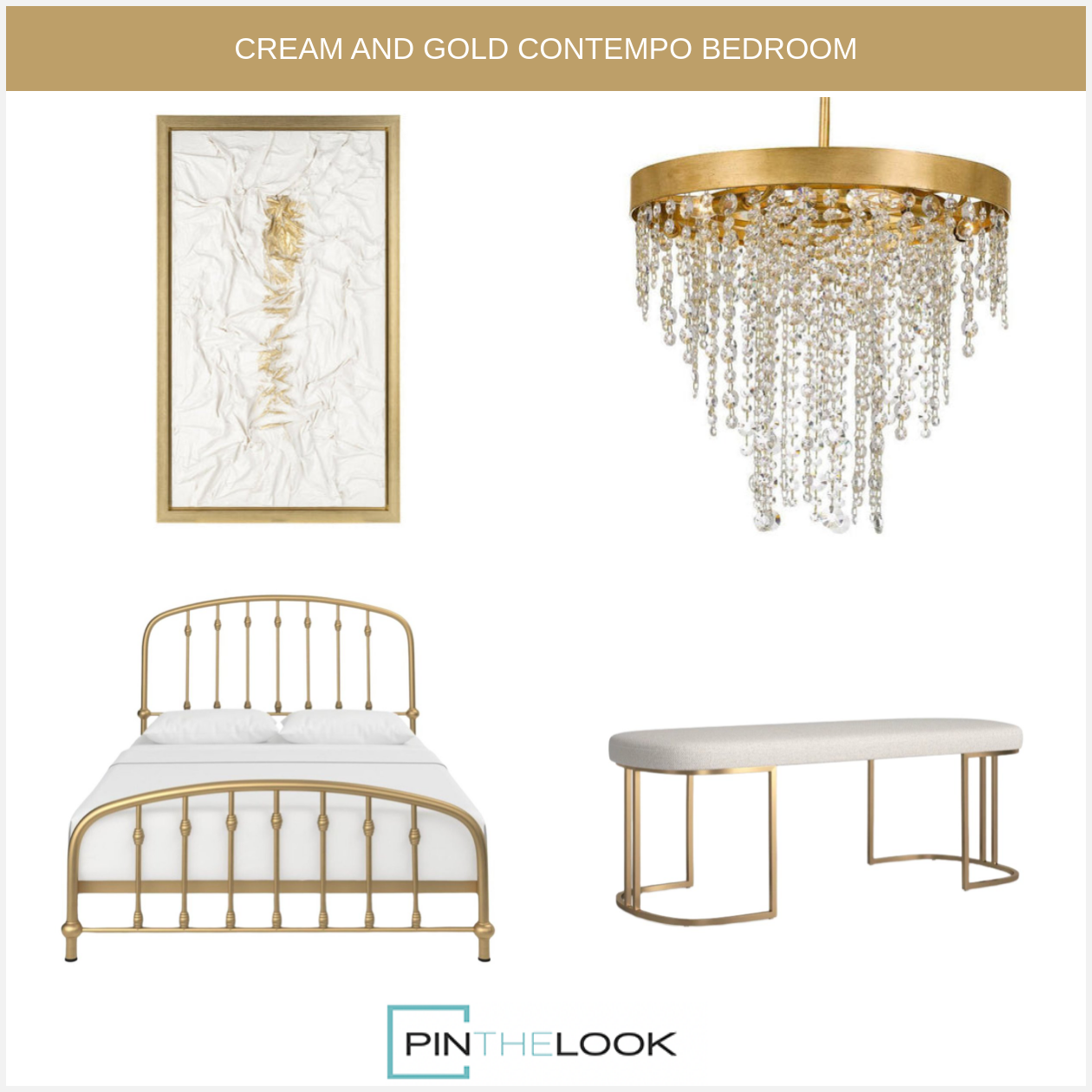 Gold Round Crystal Rainfall Chandelier