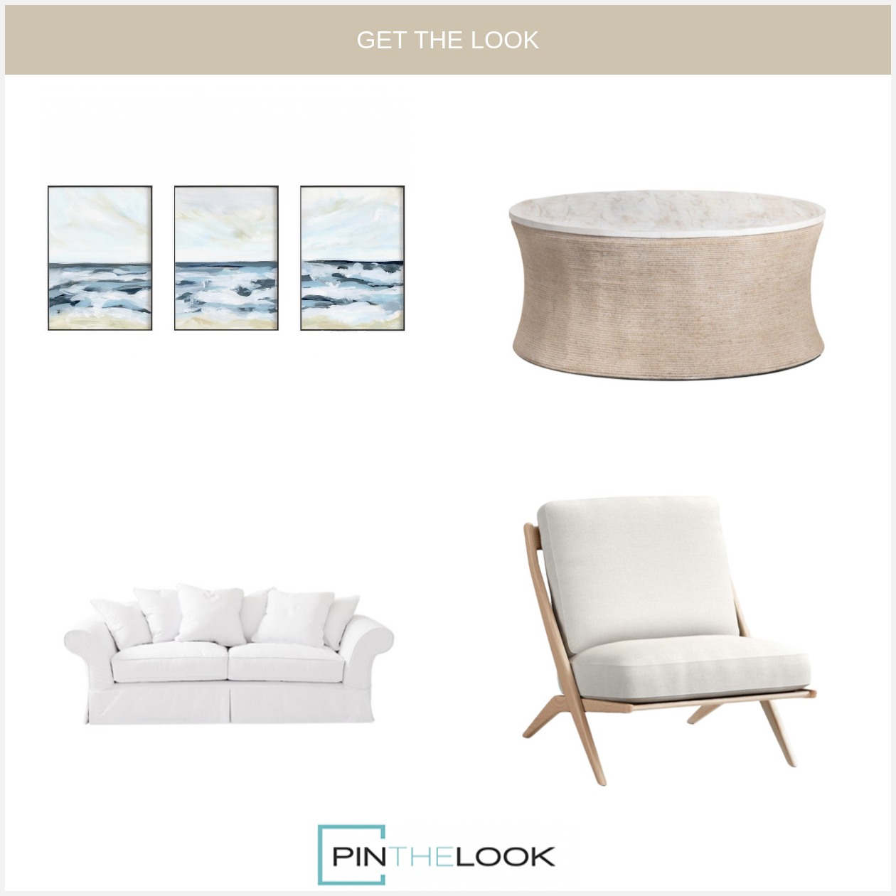 Round Tan Rope Coffee Table