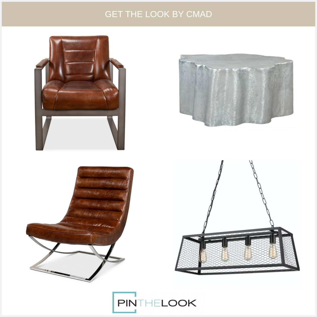 Aluminum Antique Silver Coffee Table