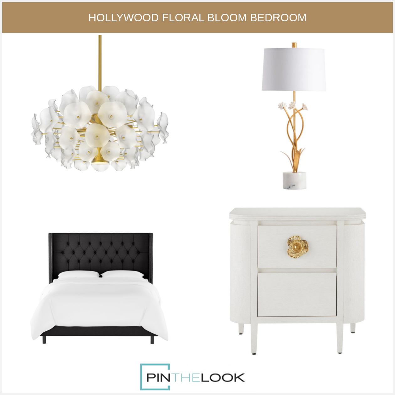 White-Gold Arboretum Table Lamp