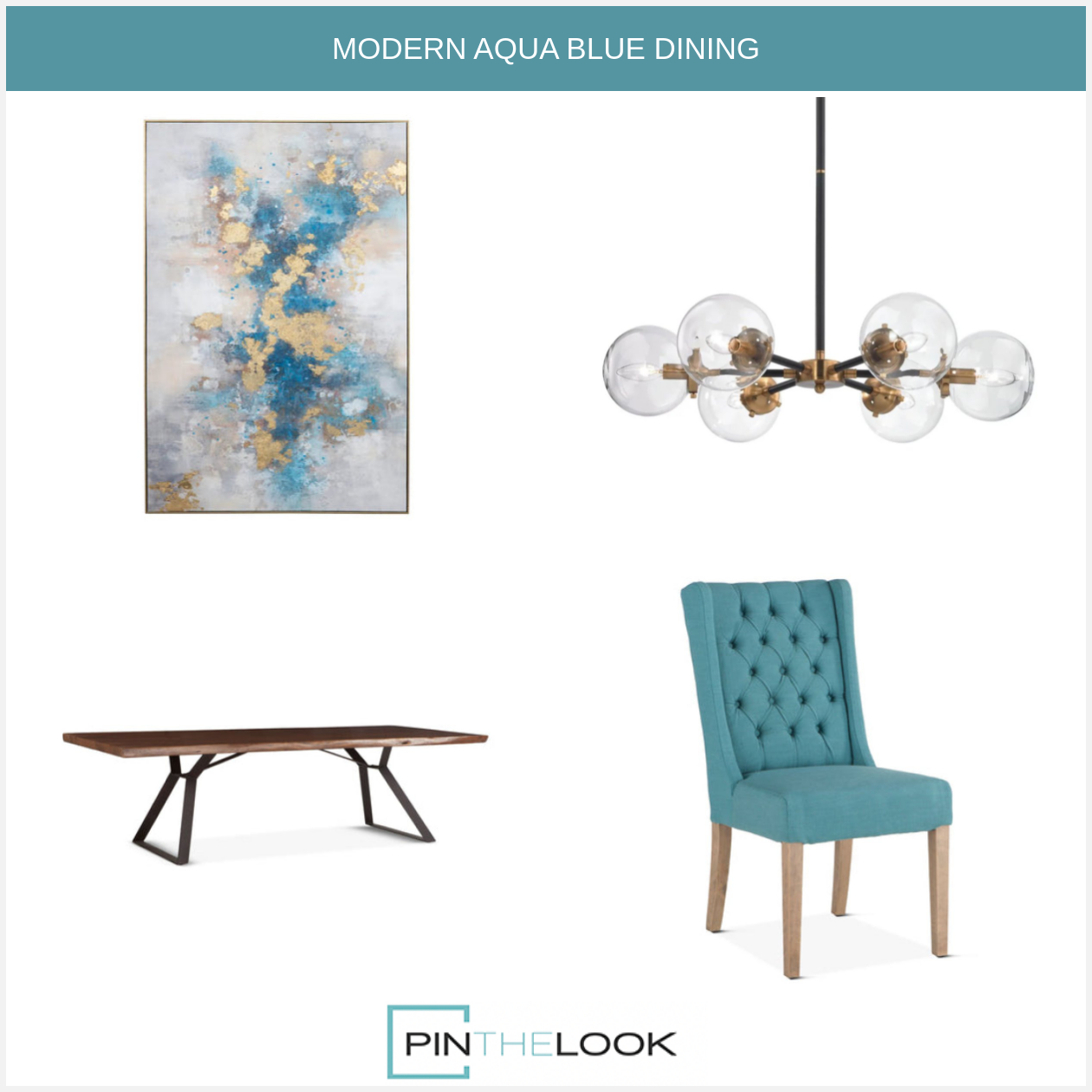 Midcentury Modern 6-Light Chandelier