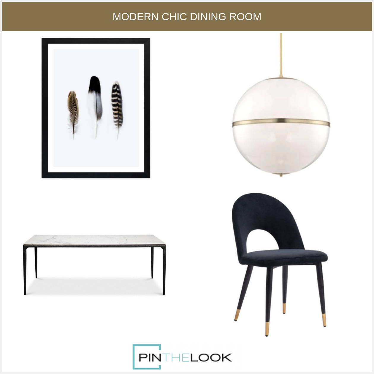 Deco Modern Black Dining Chair