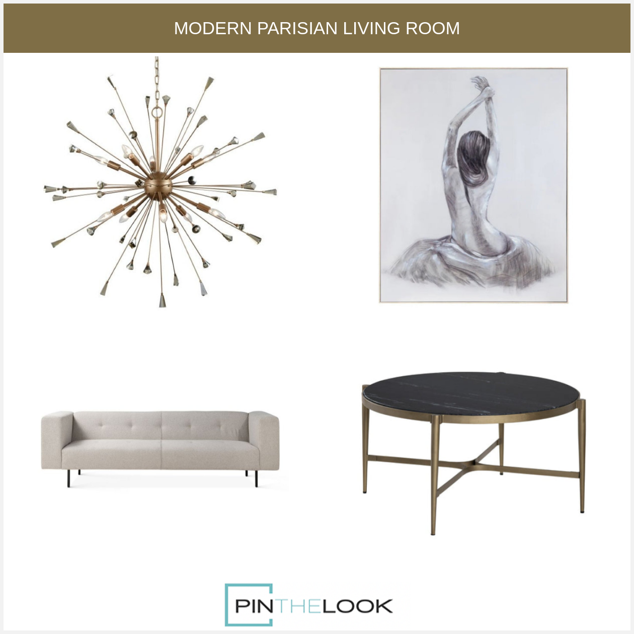Contemporary Black Marble Cocktail Table