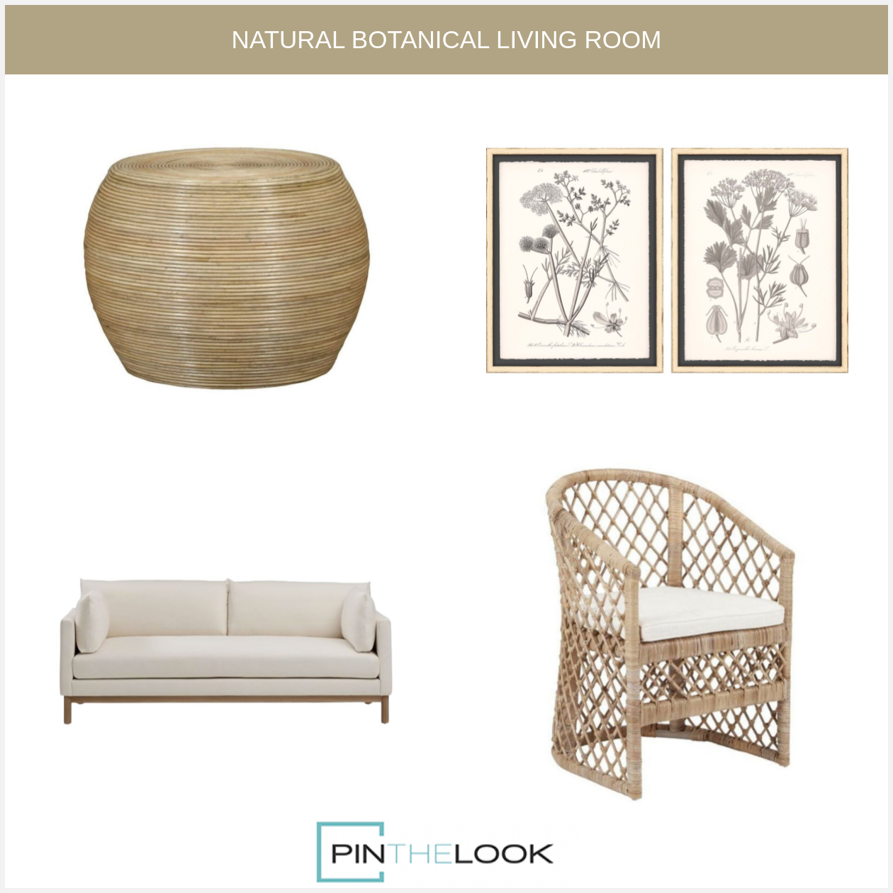 Coastal Chic Rattan Cane Coffee Table